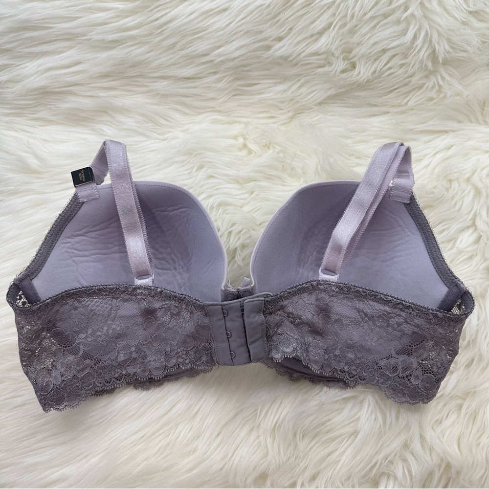 Dream Angels Demi Bra | Lace Embellished Bra in Gray & Lavender 🩶 - Picture 3 of 12